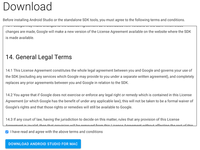Перетаскивание Android Studio в Applications