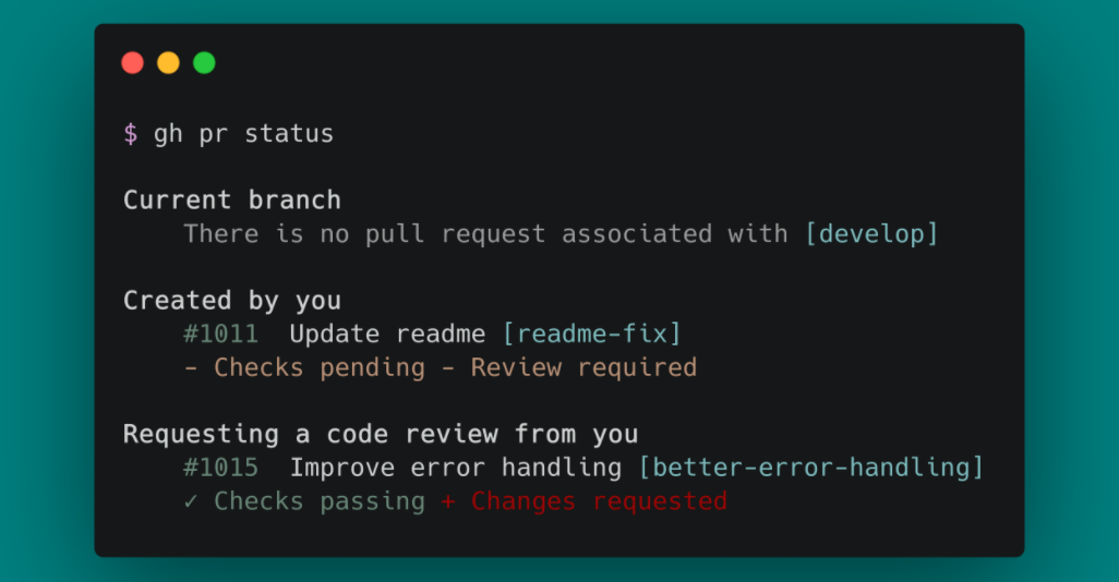 Скриншот установки GitHub CLI