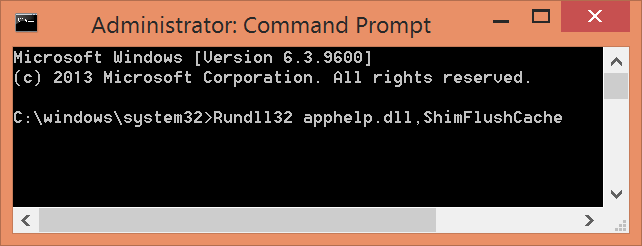 Очистка кэша совместимости Windows