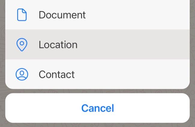 WhatsApp Location Sharing