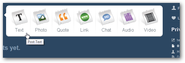 Пример экрана с подтверждением приватности блога