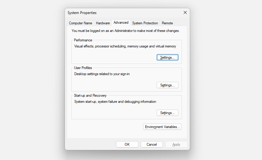 свойства системы Windows 11