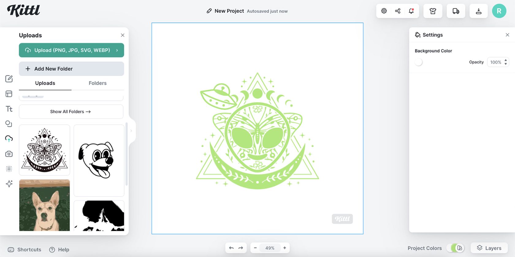 Kittl Logo Made with External Uploads