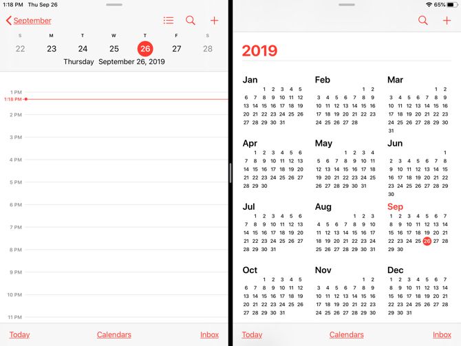 Два окна одного приложения в режиме Split View на iPadOS для параллельной работы