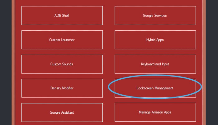 Fire Lockscreen Management
