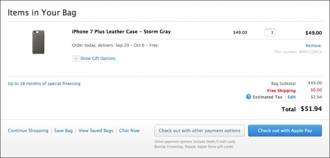 Кнопка «Оплатить с помощью Apple Pay» на странице оплаты