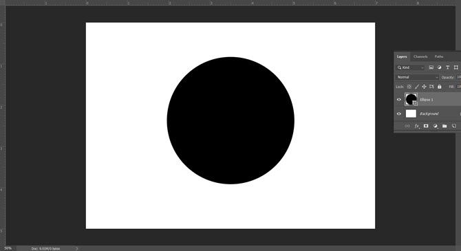 Рисование круговой фигуры в Adobe Photoshop