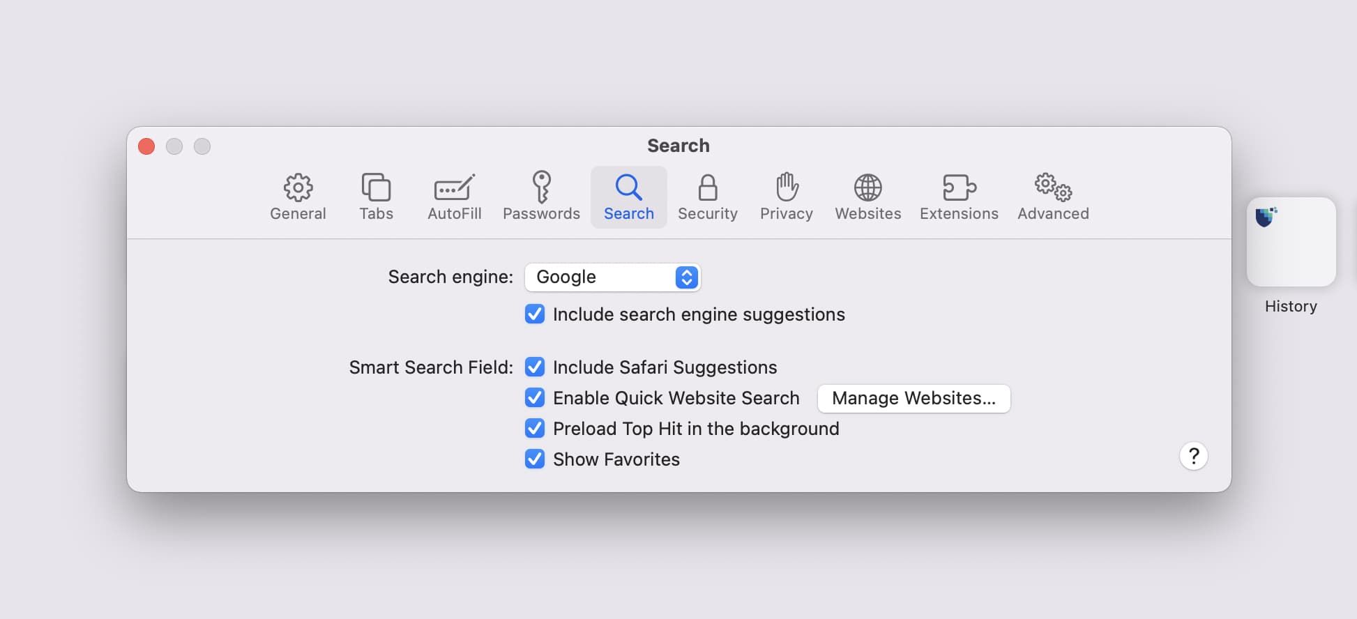 Изменение поисковой системы Safari на Mac