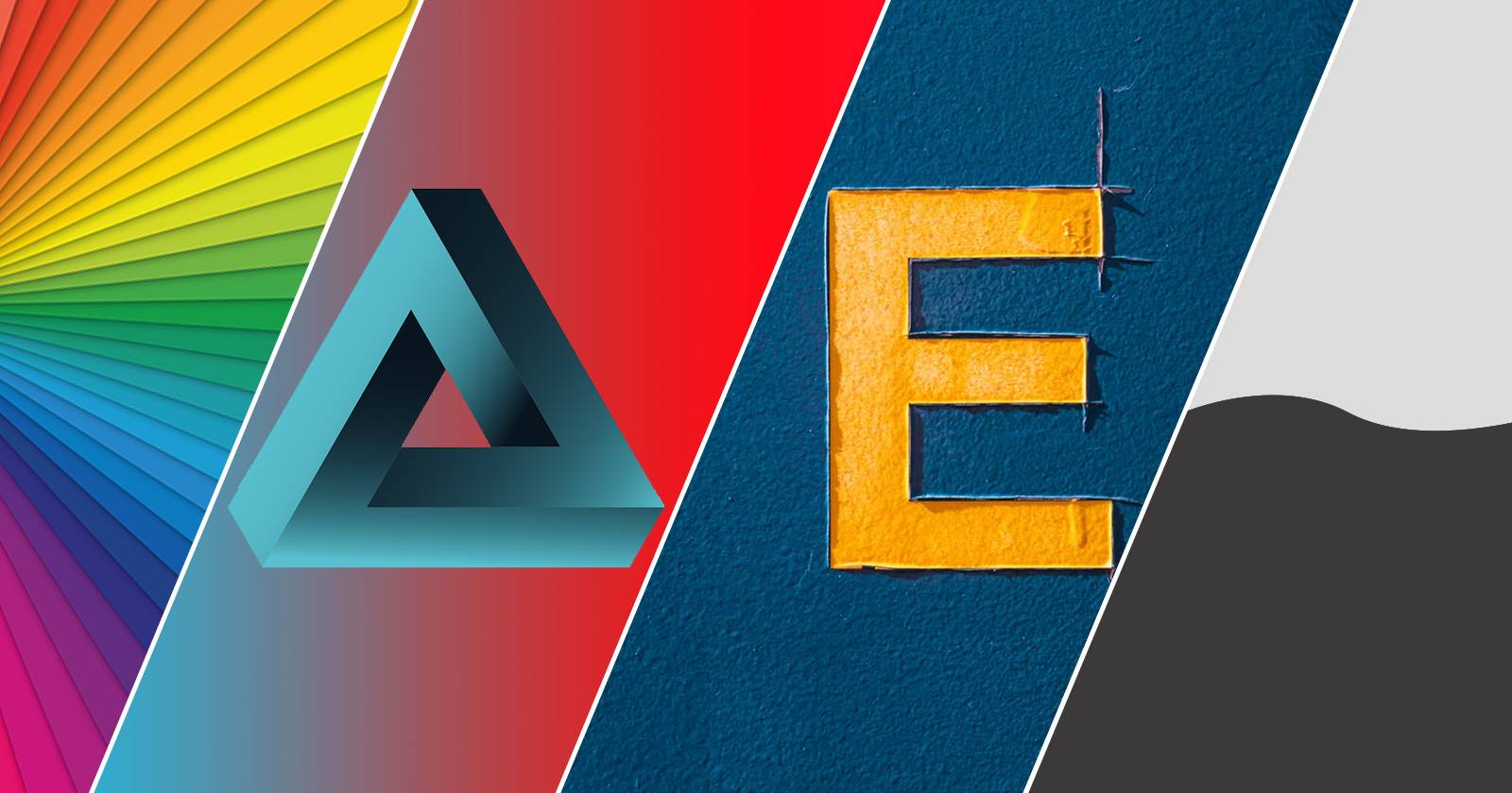 Элементы графического дизайна — коллаж из форм, цвета и текстур