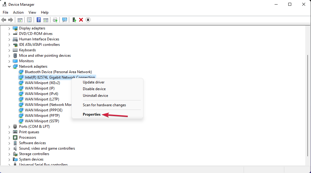 Свойства сетевого адаптера — вкладка 'Драйвер'