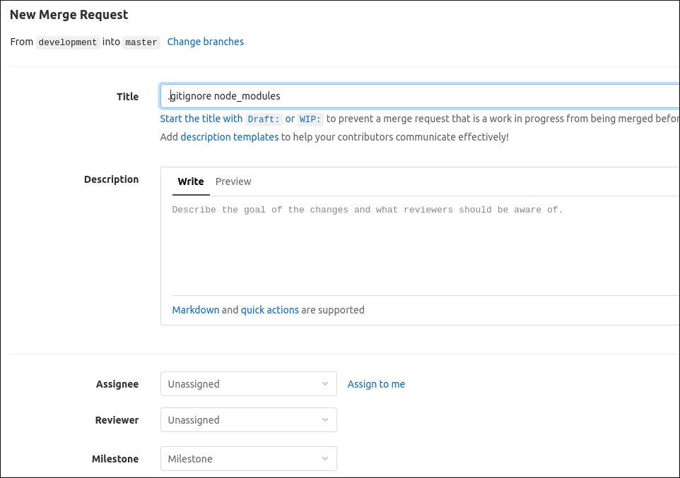 Скриншот: дополнительные опции Merge Request в GitLab
