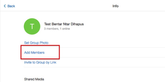 Добавление нового участника в группу Telegram