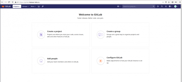 Панель управления GitLab