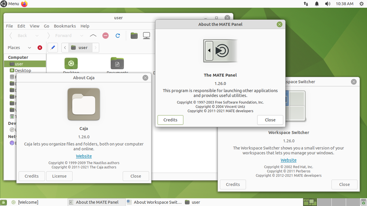 Рабочий стол Ubuntu MATE 1.26 после обновления