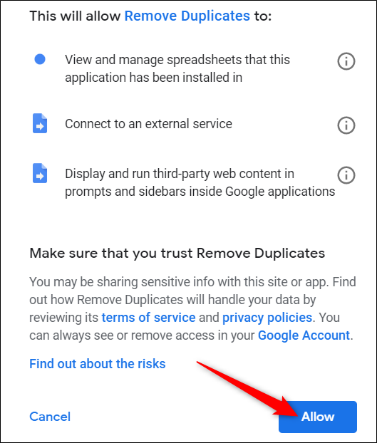 Разрешения, которые требуется предоставить расширению