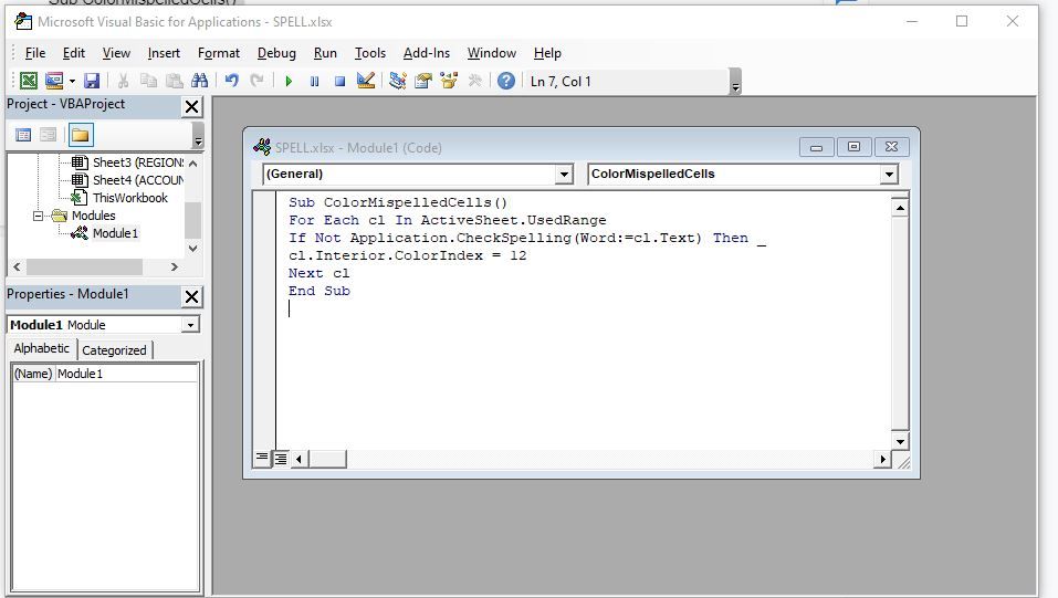 Окно редактора с кодом макроса