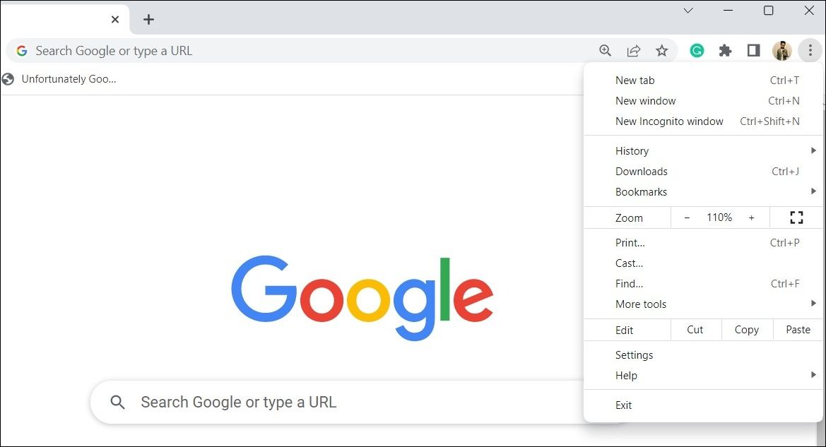 Открыть окно инкогнито в Google Chrome