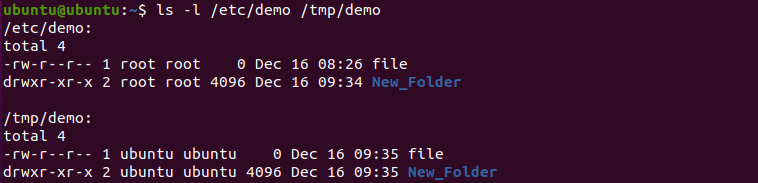 Иллюстрация изменения прав и времени из-за scp