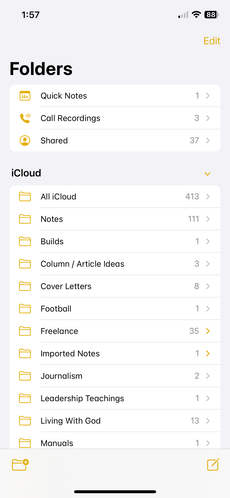Notes app with call recording file