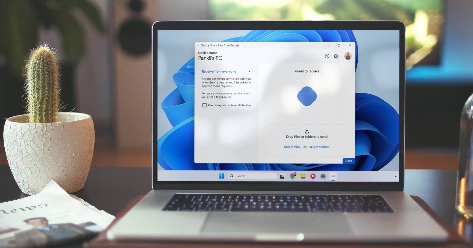 Nearby Share: передача файлов Android ↔ Windows