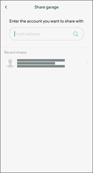 Share device settings with account input box.
