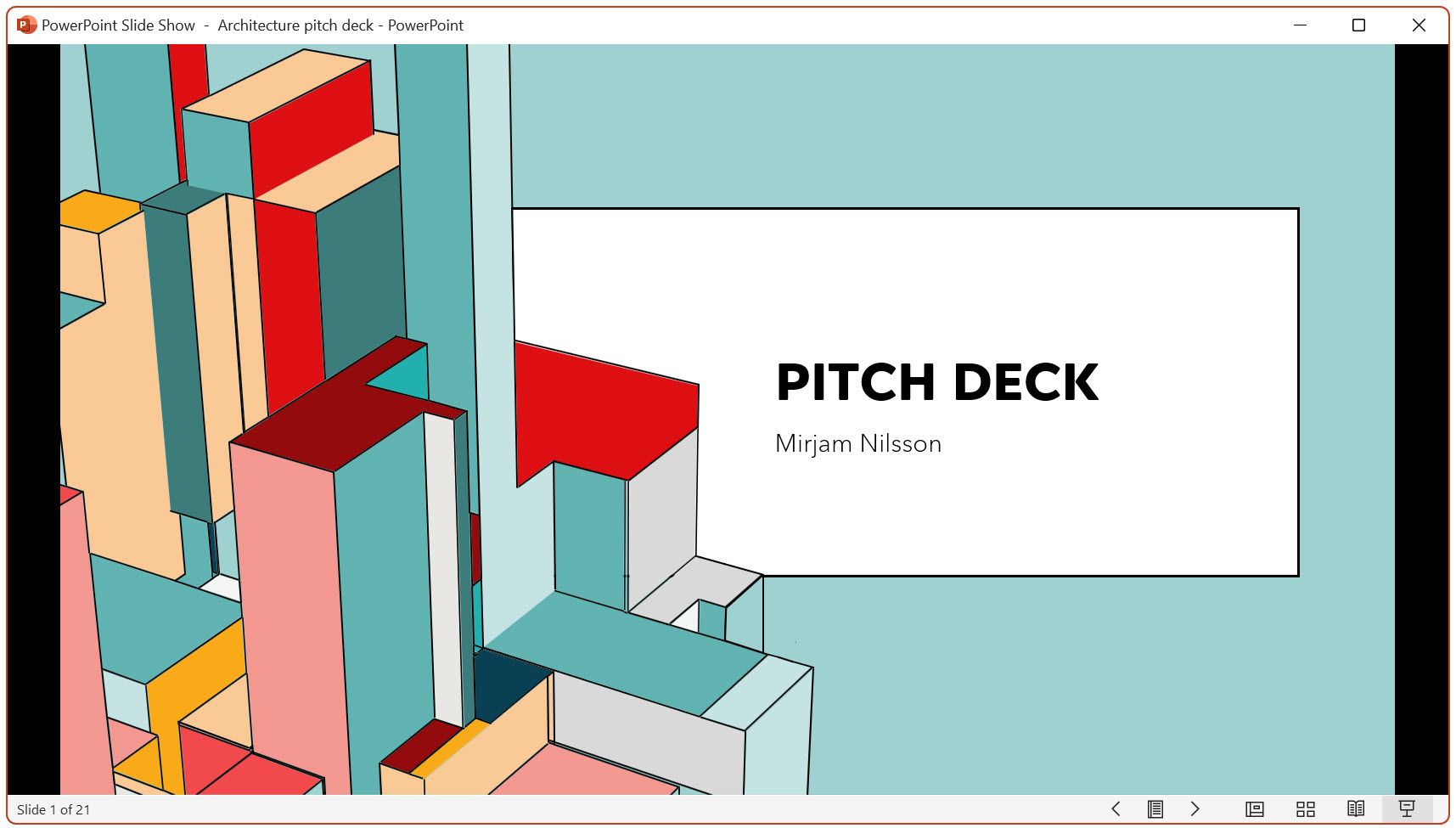 Окно показа PowerPoint запущено отдельно