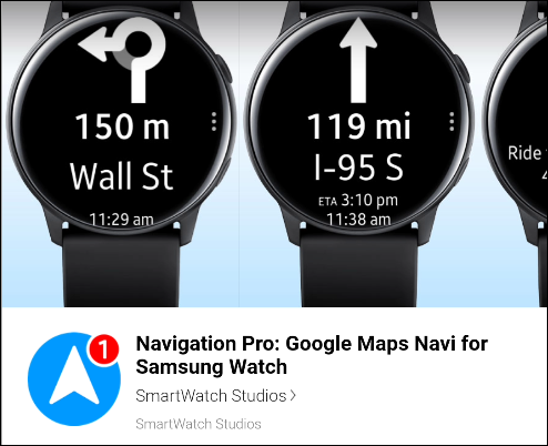 Google Maps на Samsung Watch — навигация на запястье