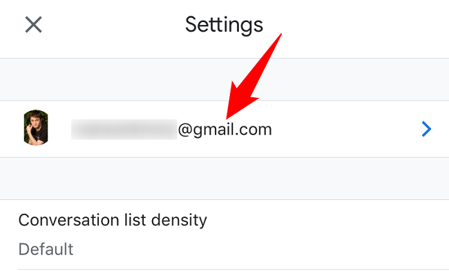 Выберите ваш аккаунт Google в настройках Gmail.