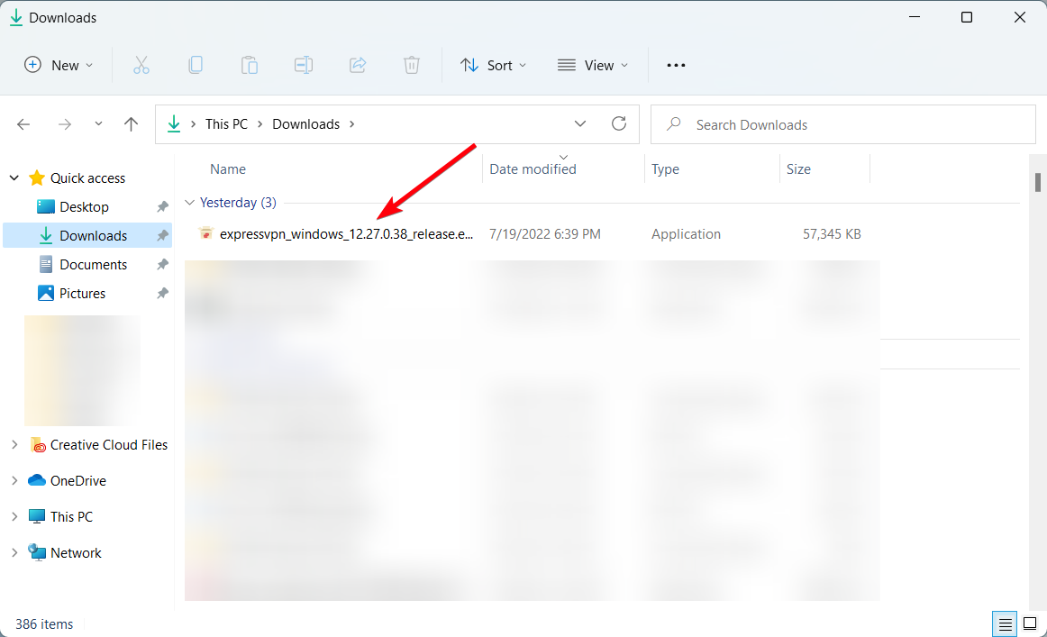 Скриншот приложения VPN с выбором сервера