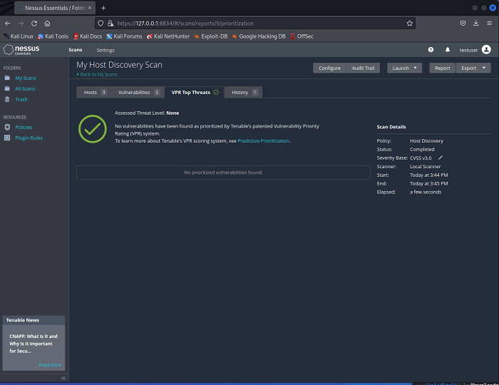 VPR топ-угрозы в отчёте Nessus