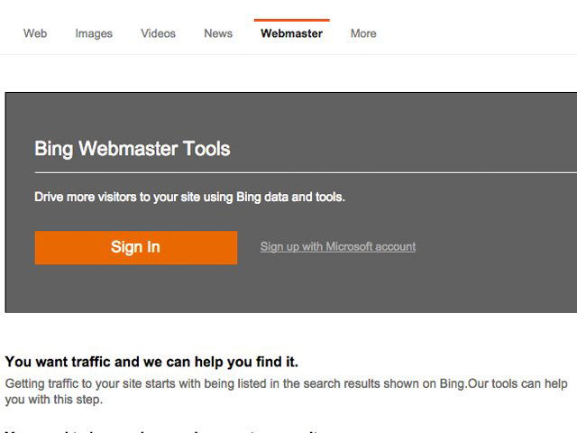 Добавить сайт WordPress в Bing Webmaster Tools