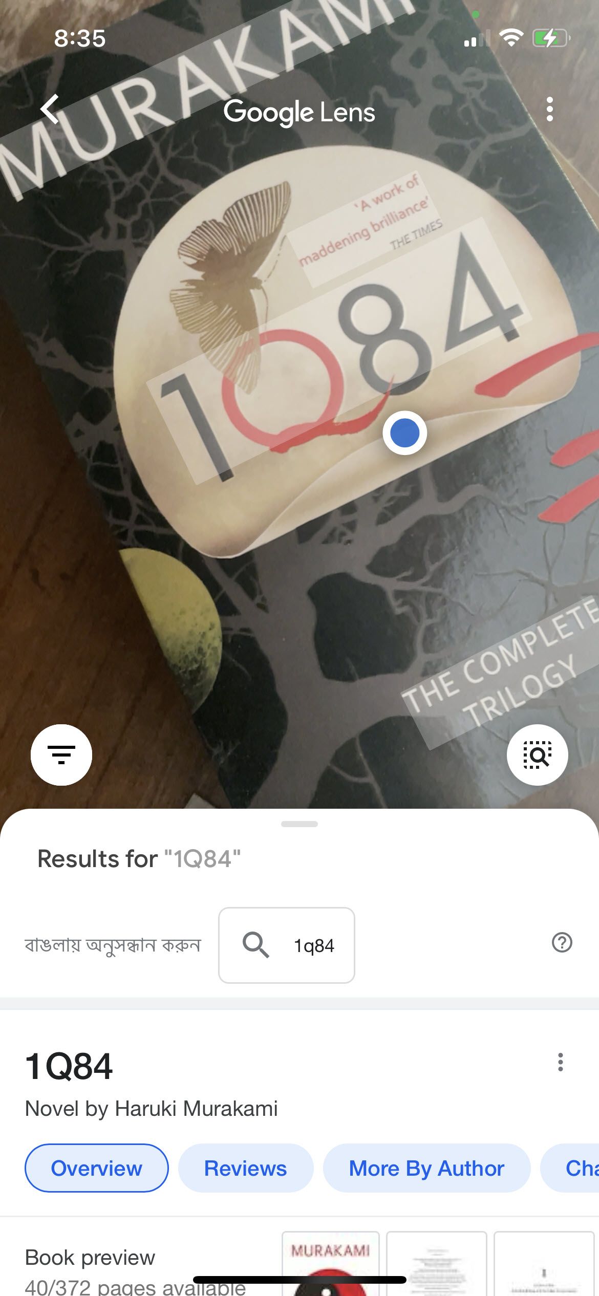 Результаты поиска по фрагменту изображения в Google Lens