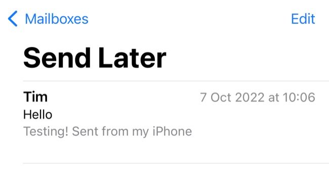 Просмотр сообщений, запланированных на отправку позже