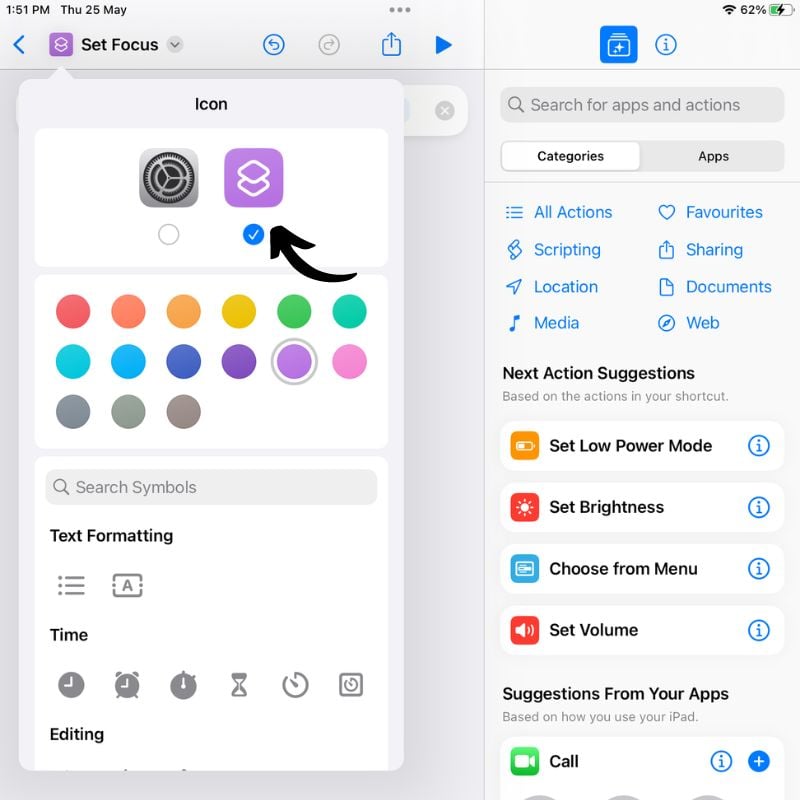 выбранная иконка для ярлыка