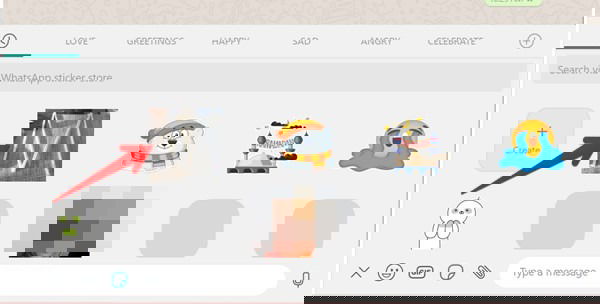 Просмотр созданных стикеров на ПК