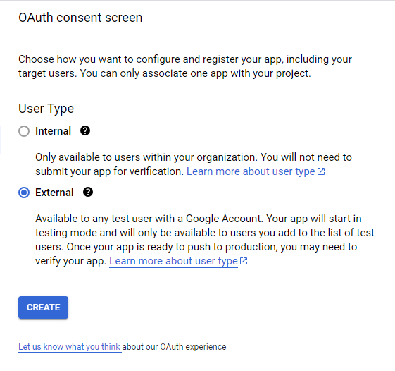 Тип пользователя OAuth