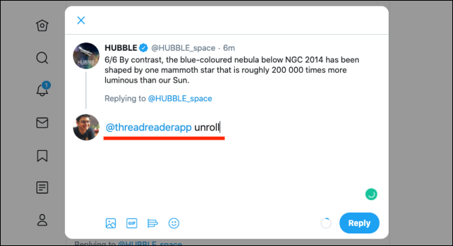 Отметьте Thread Reader App и используйте ключевое слово Unroll