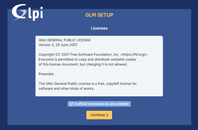 Лицензия GLPI