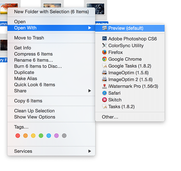Массовое изменение размера изображений на Mac