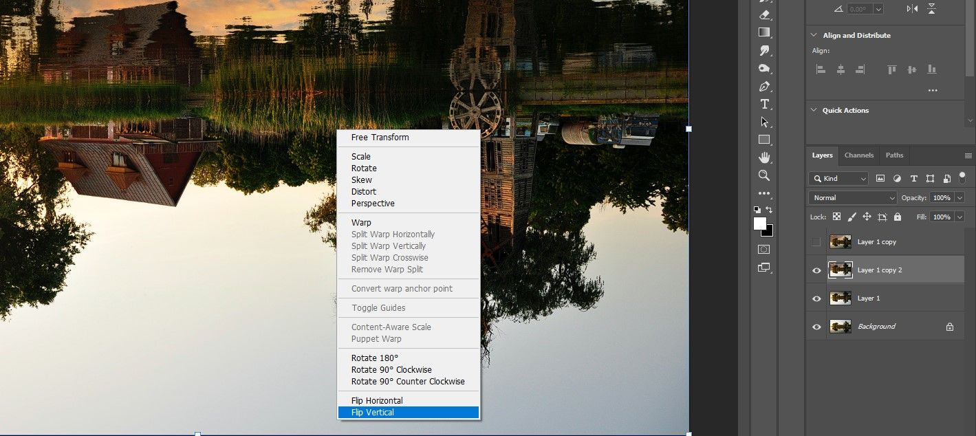 Шаг 11 Flip Vertical again