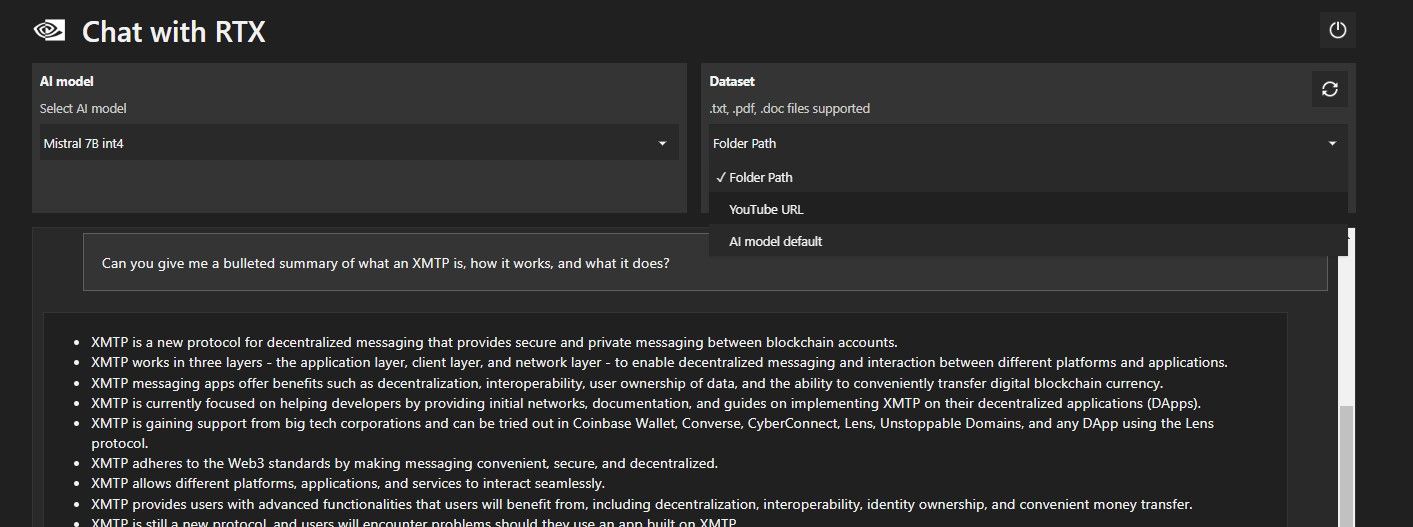 Выбор YouTube URL как источника данных
