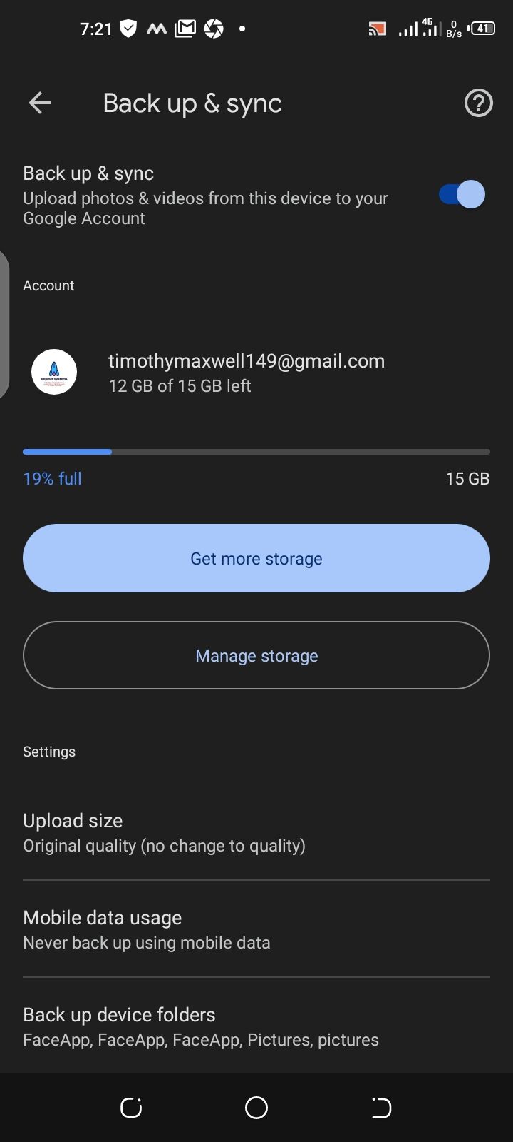 Интерфейс Files by Google с безопасной папкой