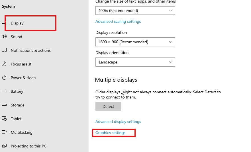 Параметры графики в Windows — связные параметры