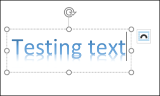 Поле WordArt с введённым текстом