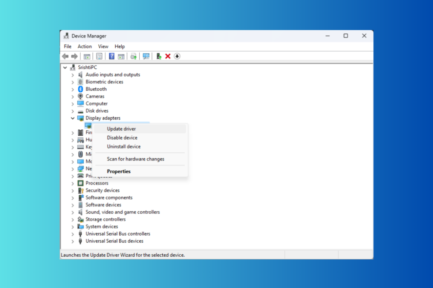 Исправить чёрно‑белые квадраты на экране Windows