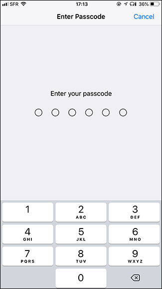 Экран: ввод код‑пароля для доступа к настройкам биометрии