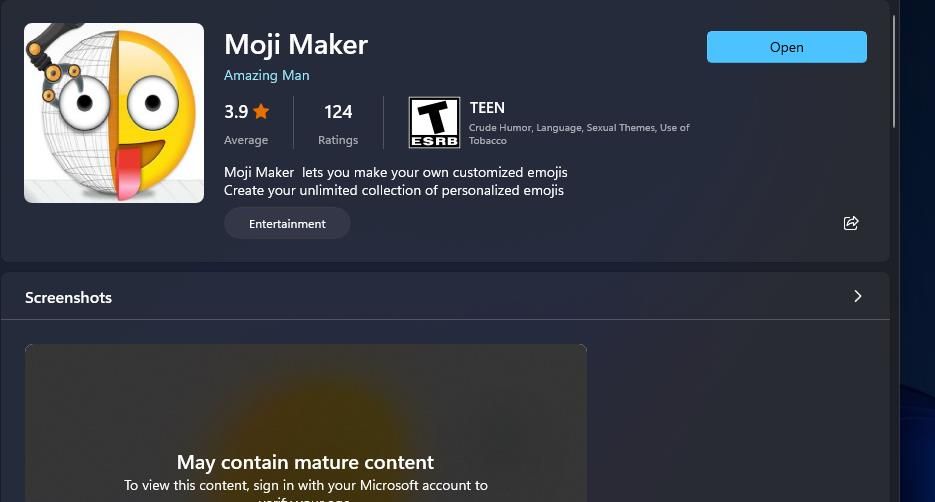 Moji Maker в Microsoft Store
