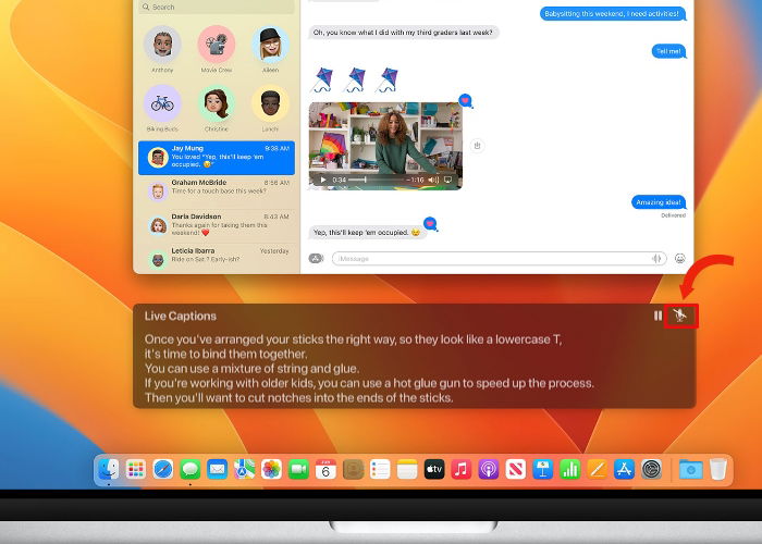 Индикатор микрофона для активных субтитров