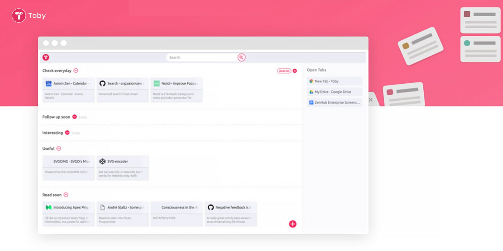 Toby — удобное управление вкладками в Chrome