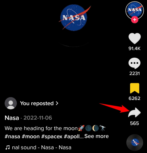 Иконка «Поделиться» — правая стрелка.